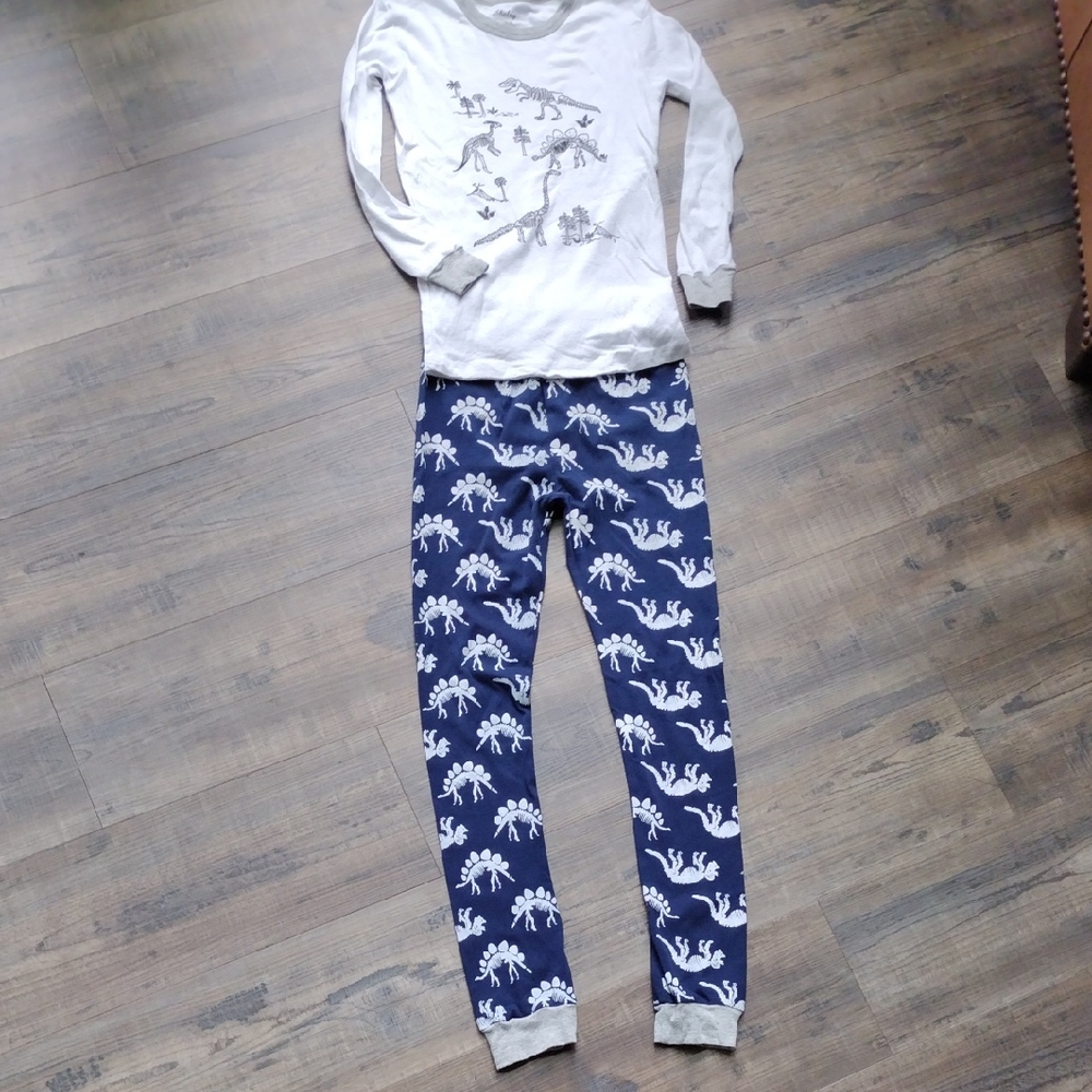 Cozy White and Blue Pajama Set with Elephant Pattern